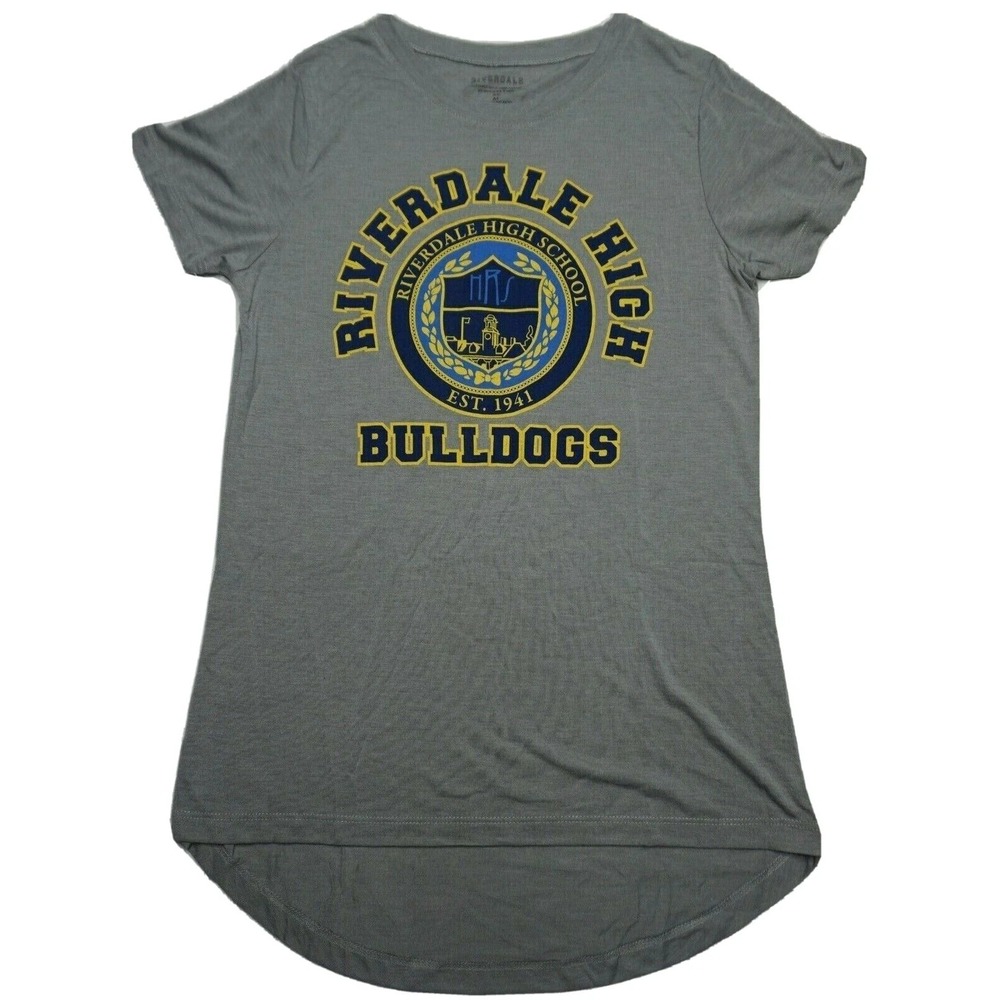 RIVERDALE Riverdale High Bulldogs Juniors Medium Gray T-Shirt NEW‎